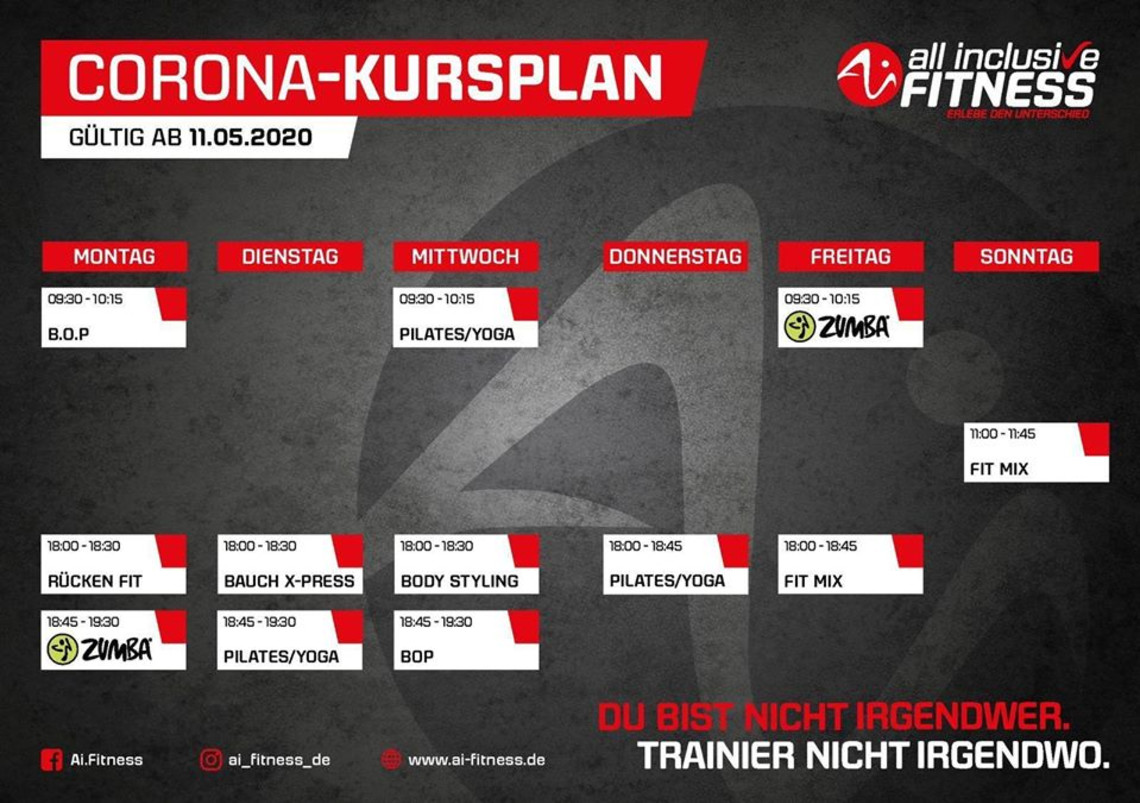 Ai Fitness Celle Corona Kursplan