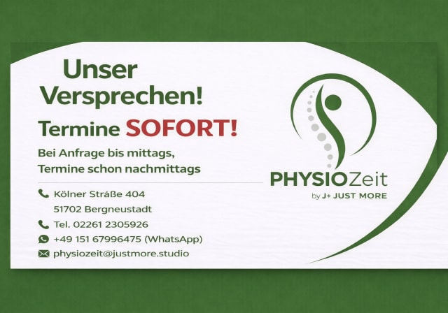 Physiotherapie: TERMINE SOFORT!