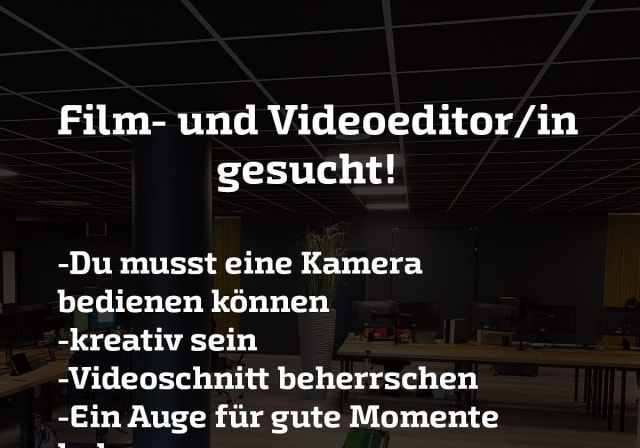 Film- und Videoeditor/in gesucht
